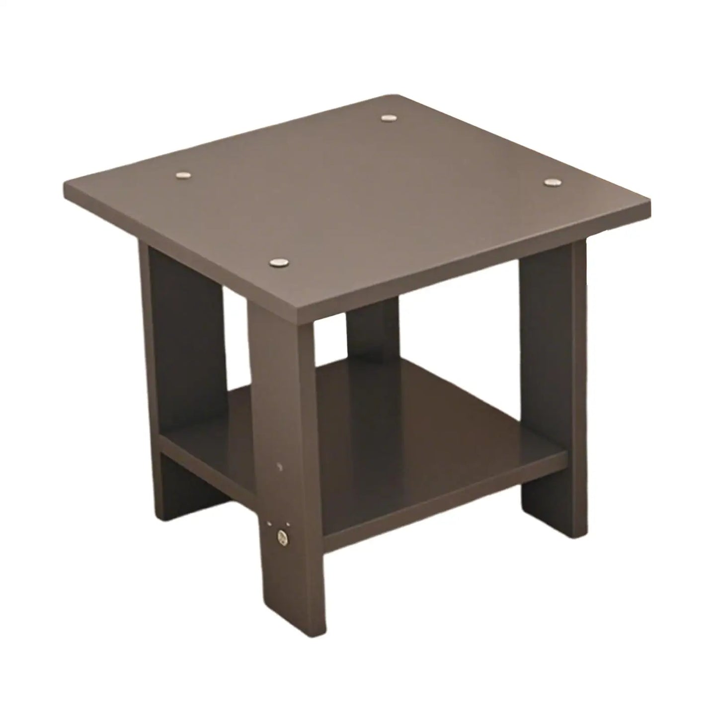 Table de chevet en bois massif à double couche - Meuble moderne