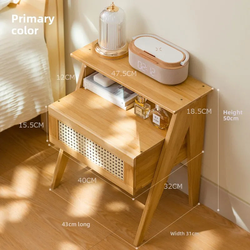 Table de chevet avec tiroir - Armoire de rangement élégante