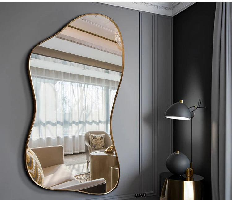 Miroir mural de luxe Xenomorph, grand miroir décoratif unique