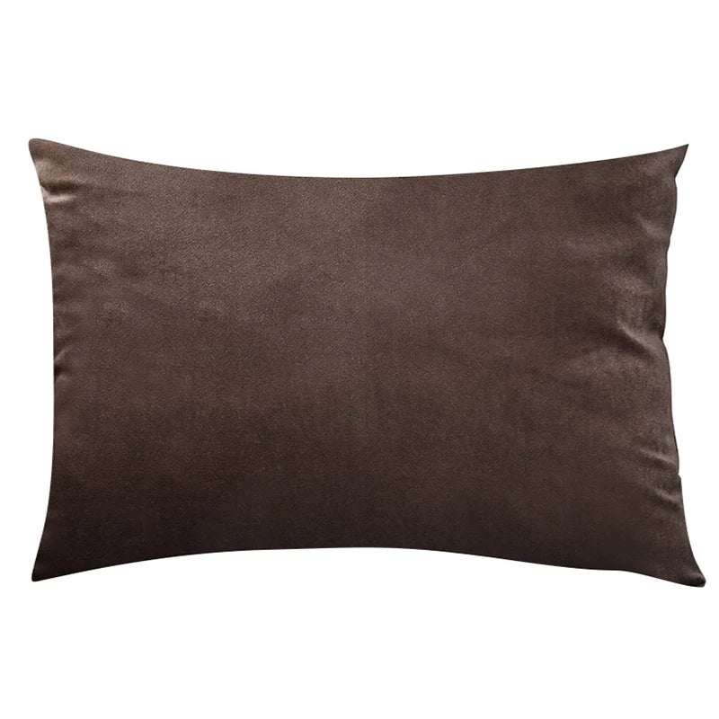 Housse de coussin velours 30x50 cm - Taie à carreaux nordique