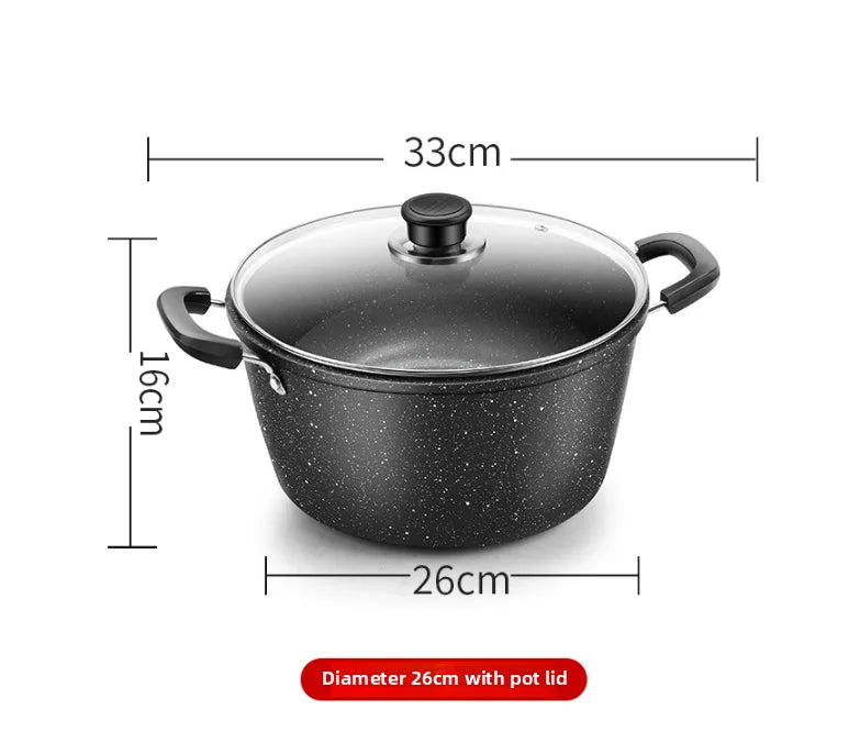 Pot à Soupe en Pierre Maifan avec Couvercle - Ustensile Induction