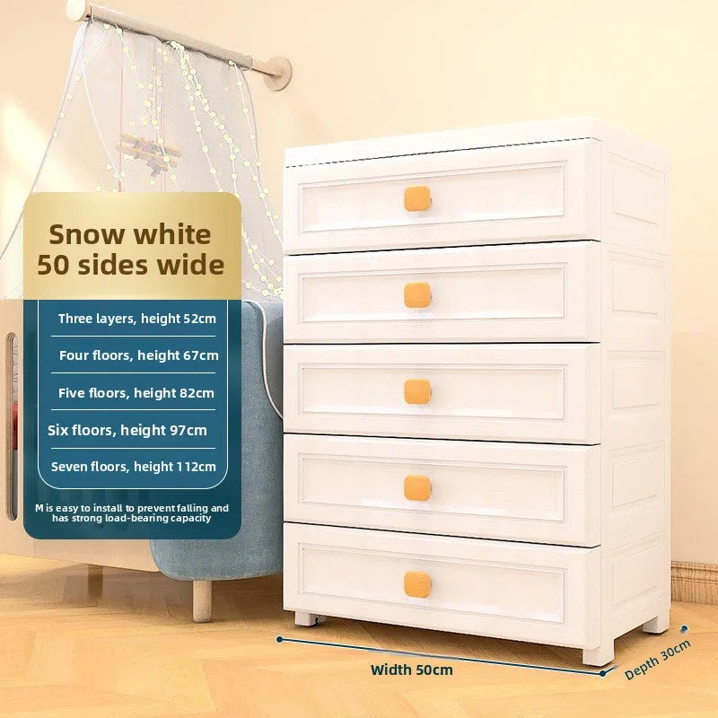 Armoire de rangement blanche à tiroirs - 50 casiers en plastique