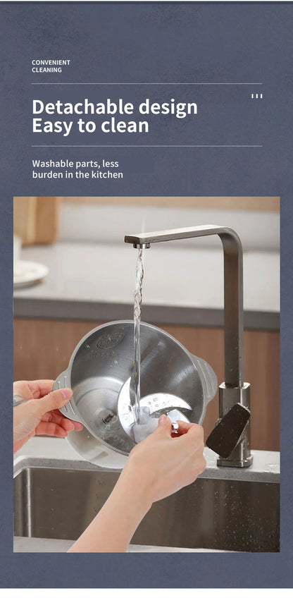 Broyeur Électrique 2L/5L en Acier Inox - Hachoir et Slicer Cuisine