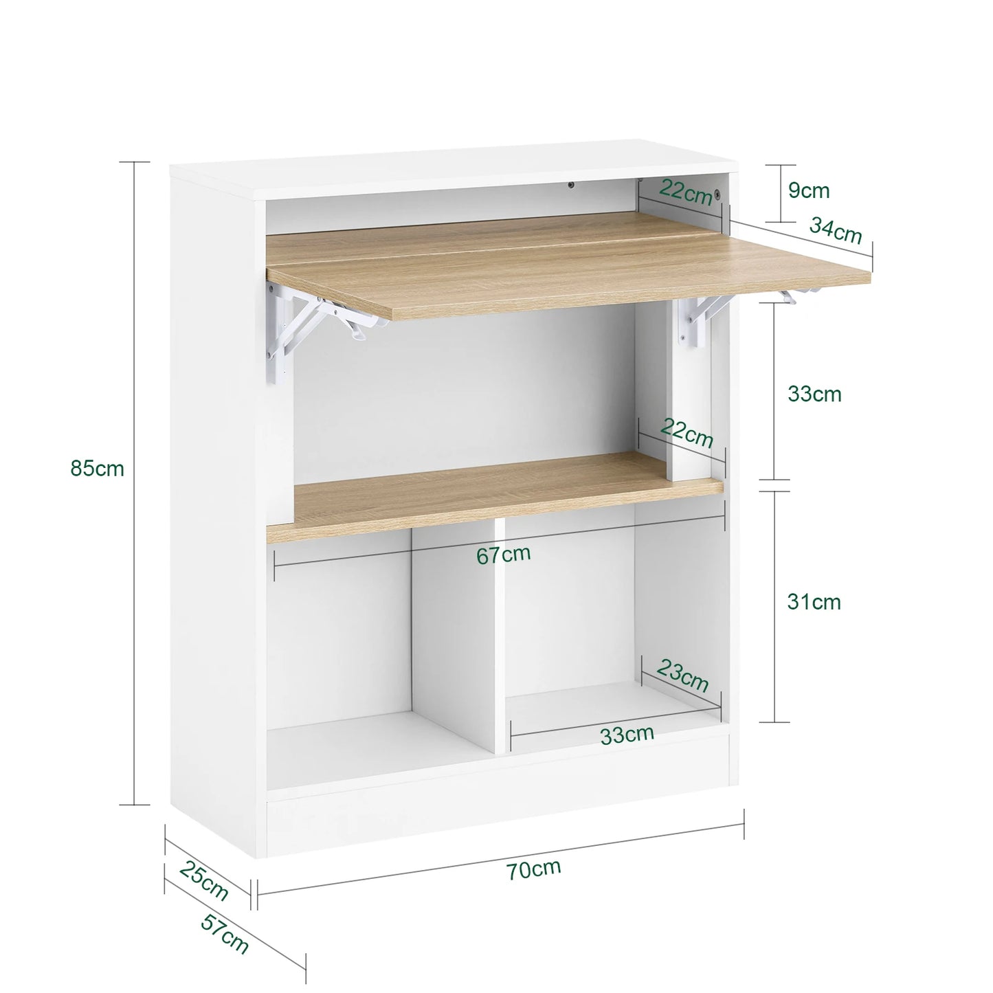 Table pliante SoBuy FWT104 avec armoire intégrée - Pratique et élégante