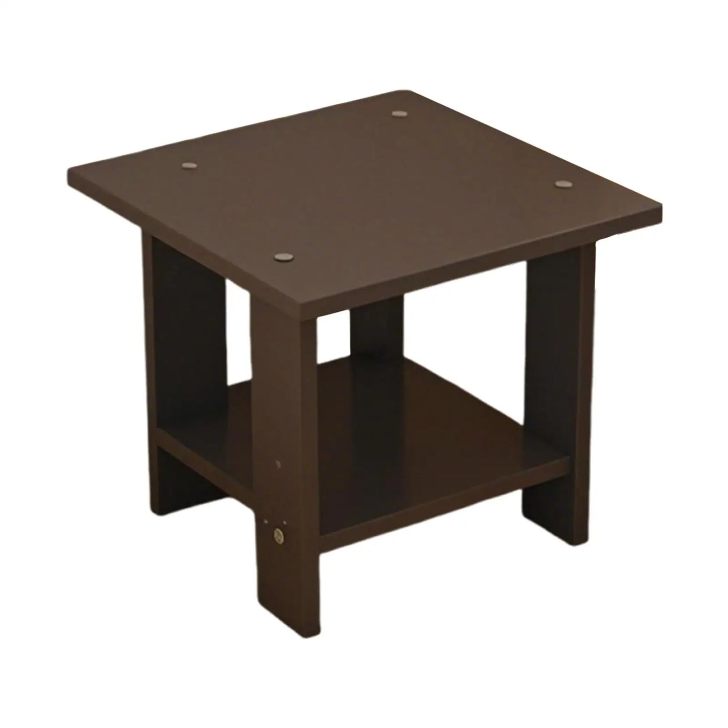 Table de chevet en bois massif à double couche - Meuble moderne