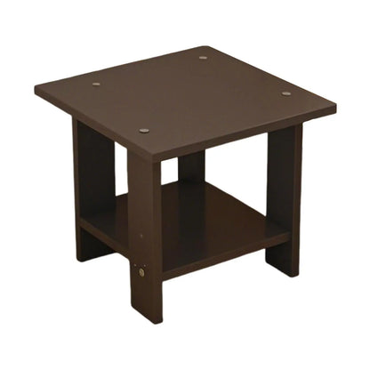 Table de chevet en bois massif à double couche - Meuble moderne