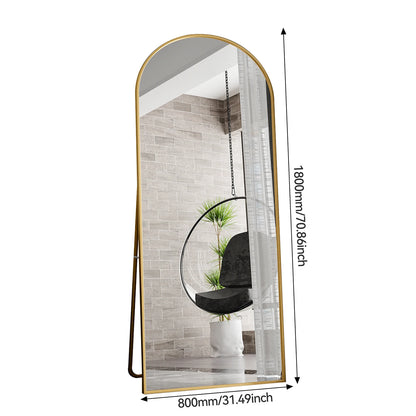 Miroir incurvé HD 180x80cm avec cadre doré en aluminium