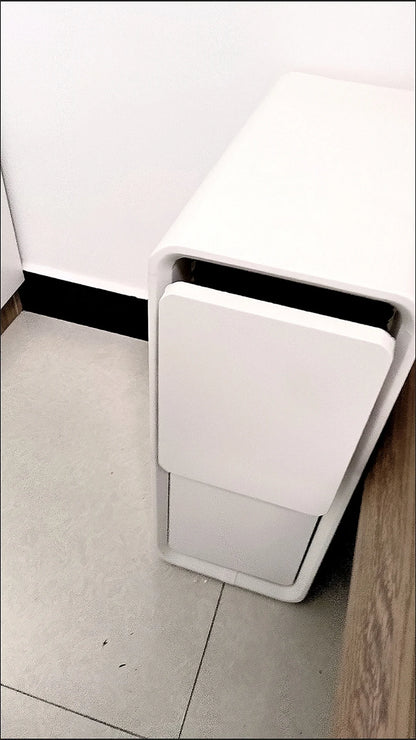 Table de chevet en bois massif avec 2 tiroirs - Design minimaliste