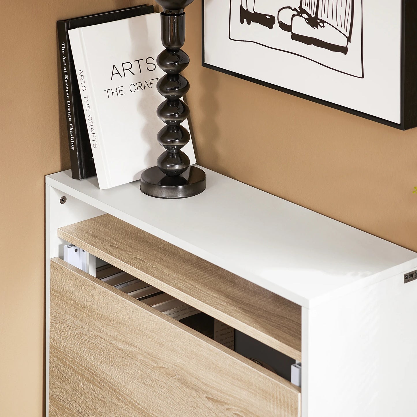 Table pliante SoBuy FWT104 avec armoire intégrée - Pratique et élégante