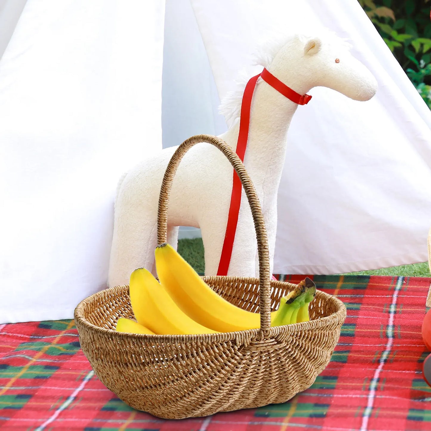 Mir de Rangement en Bois Rustique pour Pique-Nique et Fleurs