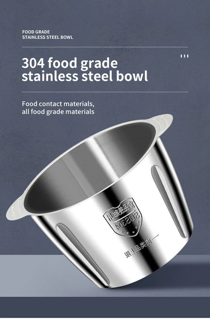 Broyeur Électrique 2L/5L en Acier Inox - Hachoir et Slicer Cuisine