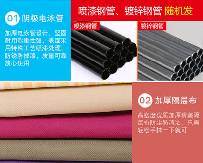 Garde-robe pliable en acier pour chambre et dortoir - Grande capacité