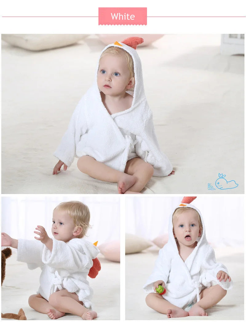 Robe de bain en coton pour bébé : peignoir doux et pyjama