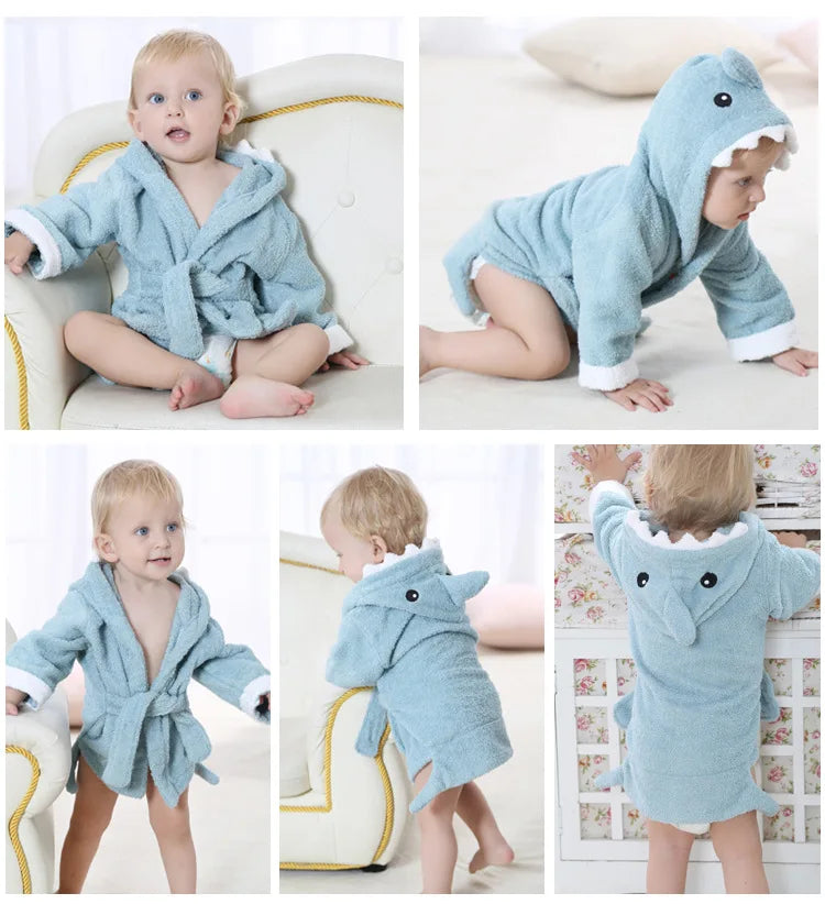 Robe de bain en coton pour bébé : peignoir doux et pyjama