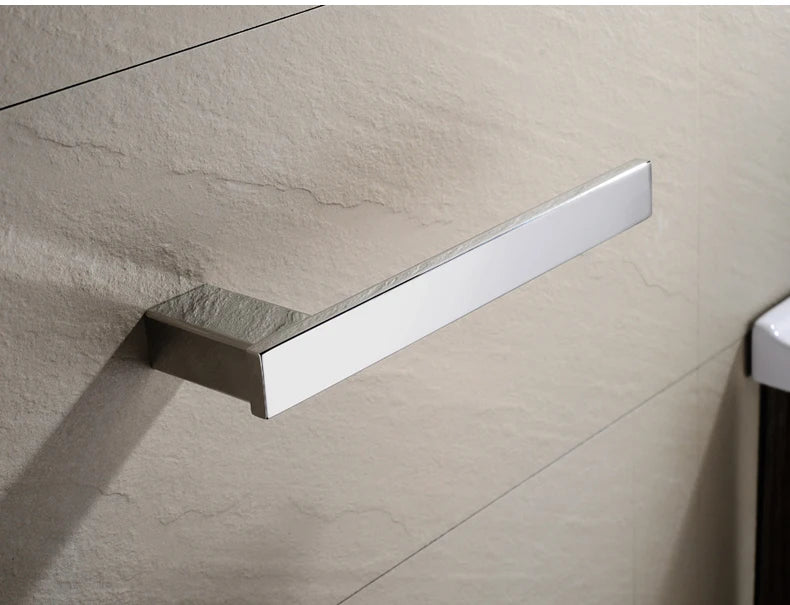 Accessoires de Salle de Bain en Acier Inoxydable - Set Étagère & Crochets