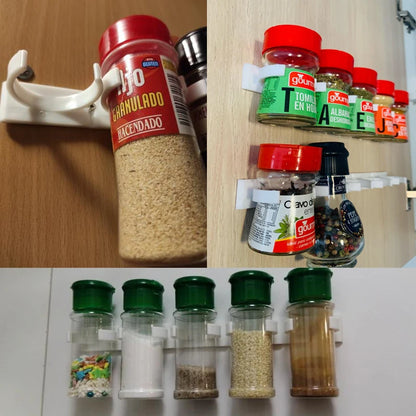 Pince murale en plastique pour épices - Rangement cuisine pratique