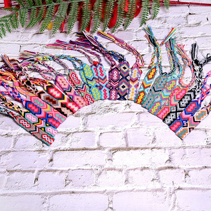 Bracelet d'amitié macramé femme - 20 pièces couleur aléatoire