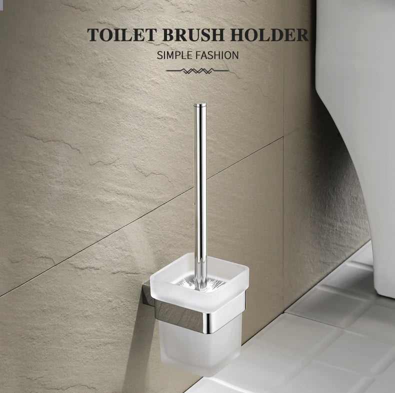 Accessoires de Salle de Bain en Acier Inoxydable - Set Étagère & Crochets