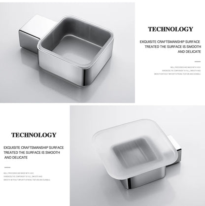 Accessoires de Salle de Bain en Acier Inoxydable - Set Étagère & Crochets