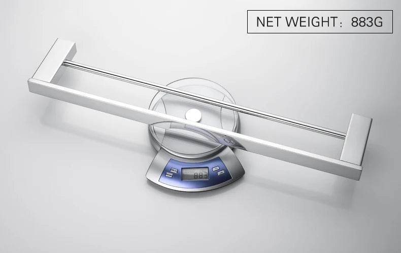 Accessoires de Salle de Bain en Acier Inoxydable - Set Étagère & Crochets