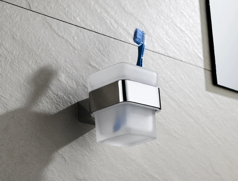 Accessoires de Salle de Bain en Acier Inoxydable - Set Étagère & Crochets