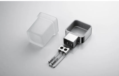 Accessoires de Salle de Bain en Acier Inoxydable - Set Étagère & Crochets