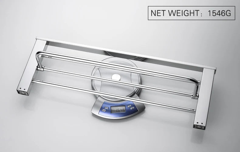 Accessoires de Salle de Bain en Acier Inoxydable - Set Étagère & Crochets