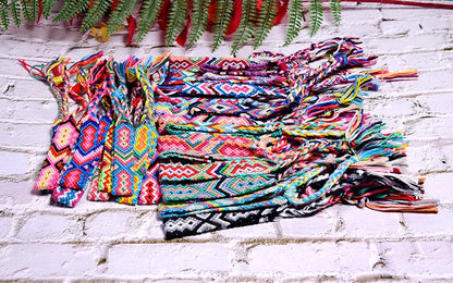 Bracelet d'amitié macramé femme - 20 pièces couleur aléatoire