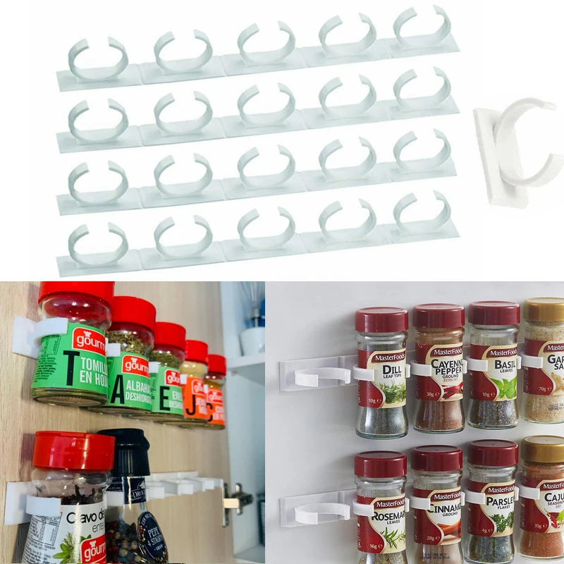 Pince murale en plastique pour épices - Rangement cuisine pratique