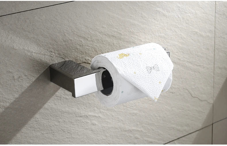 Accessoires de Salle de Bain en Acier Inoxydable - Set Étagère & Crochets