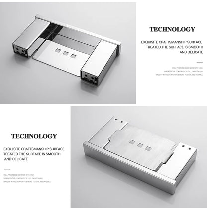 Accessoires de Salle de Bain en Acier Inoxydable - Set Étagère & Crochets