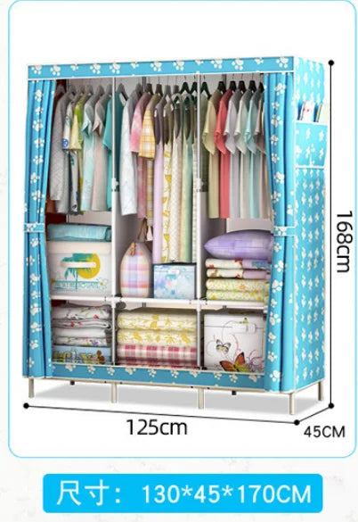 Garde-robe pliable en acier pour chambre et dortoir - Grande capacité