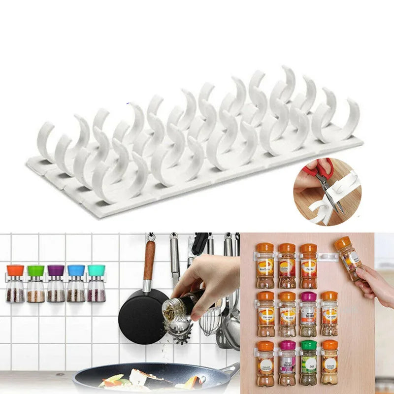 Pince murale en plastique pour épices - Rangement cuisine pratique