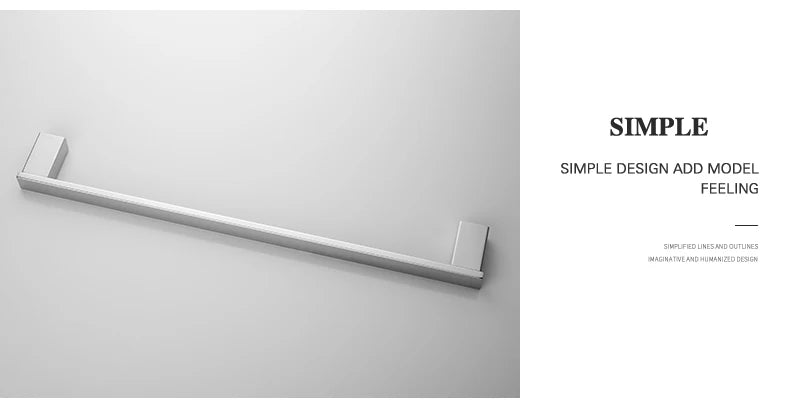 Accessoires de Salle de Bain en Acier Inoxydable - Set Étagère & Crochets