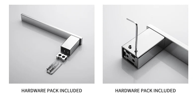 Accessoires de Salle de Bain en Acier Inoxydable - Set Étagère & Crochets