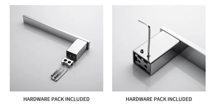 Accessoires de Salle de Bain en Acier Inoxydable - Set Étagère & Crochets