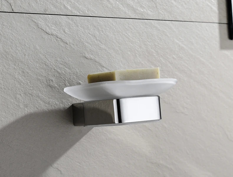 Accessoires de Salle de Bain en Acier Inoxydable - Set Étagère & Crochets