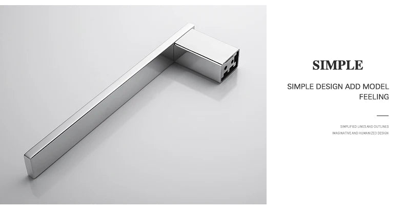 Accessoires de Salle de Bain en Acier Inoxydable - Set Étagère & Crochets