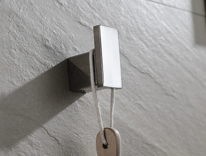 Accessoires de Salle de Bain en Acier Inoxydable - Set Étagère & Crochets