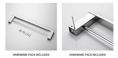 Accessoires de Salle de Bain en Acier Inoxydable - Set Étagère & Crochets