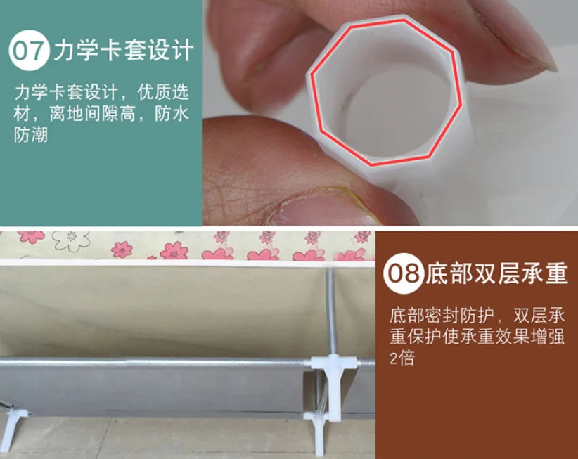 Garde-robe pliable en acier pour chambre et dortoir - Grande capacité