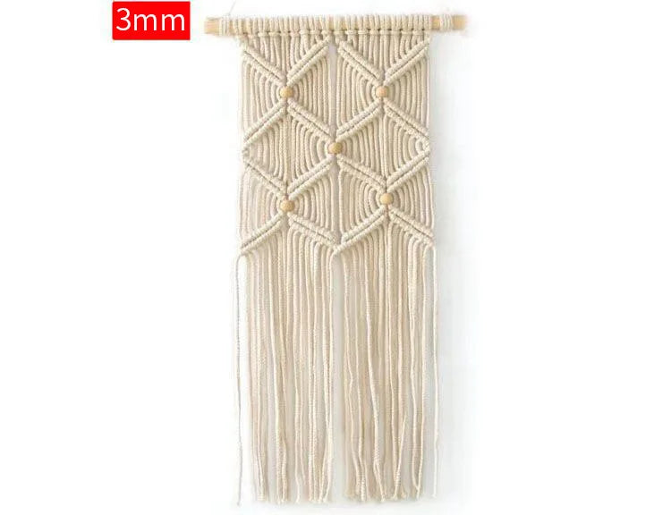 Macramé Beige fait main | Décor Boho pour Maison et Mariage