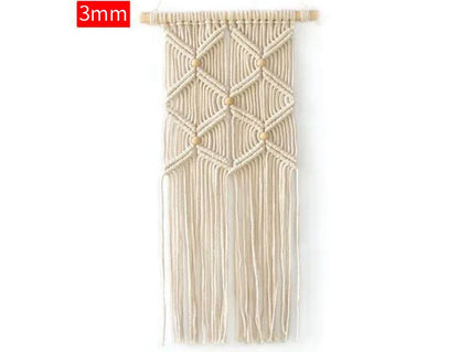 Macramé Beige fait main | Décor Boho pour Maison et Mariage