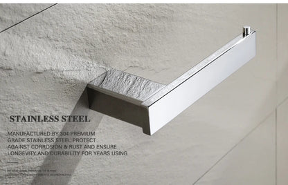 Accessoires de Salle de Bain en Acier Inoxydable - Set Étagère & Crochets