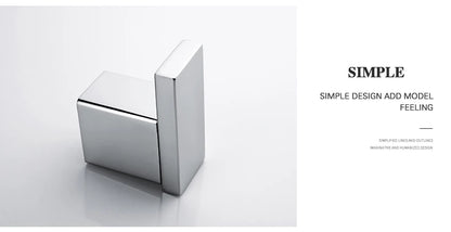 Accessoires de Salle de Bain en Acier Inoxydable - Set Étagère & Crochets