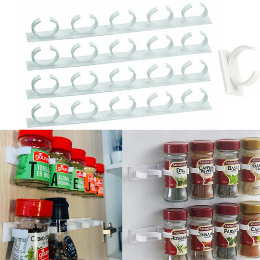 Pince murale en plastique pour épices - Rangement cuisine pratique