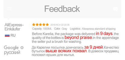 Gourde Sport Tritan Sans BPA - Bouteille d'Eau Portable 350/500ml