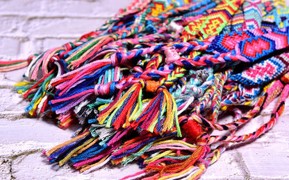 Bracelet d'amitié macramé femme - 20 pièces couleur aléatoire