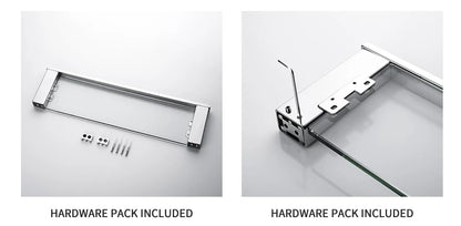 Accessoires de Salle de Bain en Acier Inoxydable - Set Étagère & Crochets