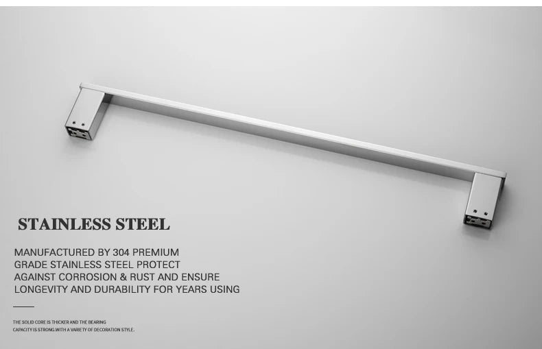 Accessoires de Salle de Bain en Acier Inoxydable - Set Étagère & Crochets